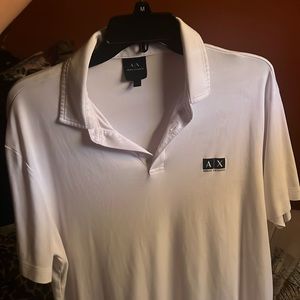Armani exchange white polo/size medium,never worn